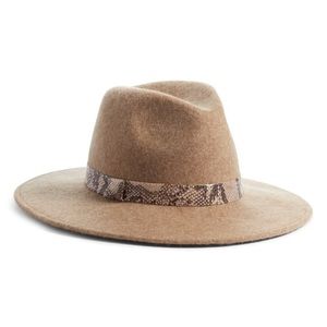 Treasure & Bond Snakeskin Trim Wool Panama Hat